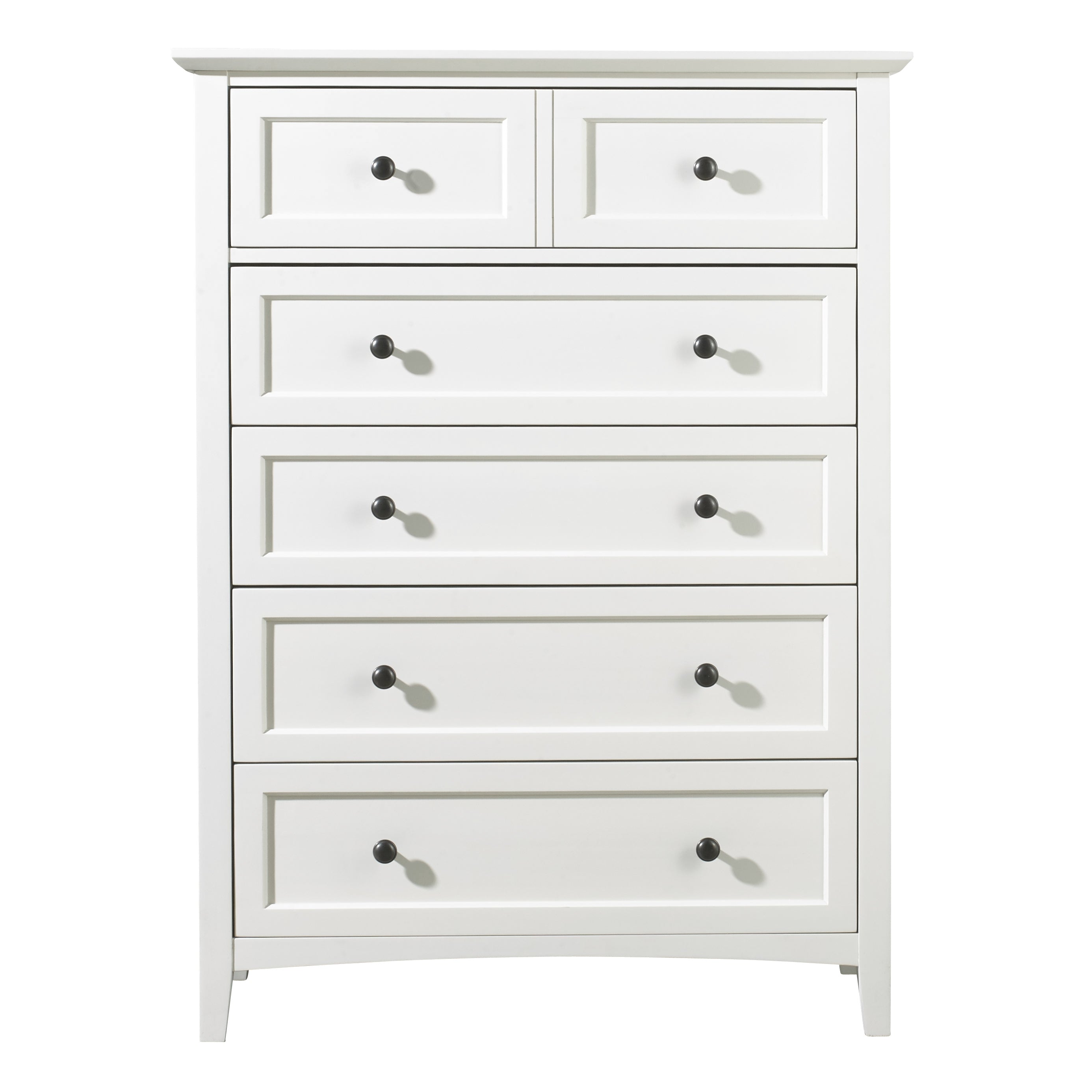 Paragon Five Drawer Chest in White - What A Room