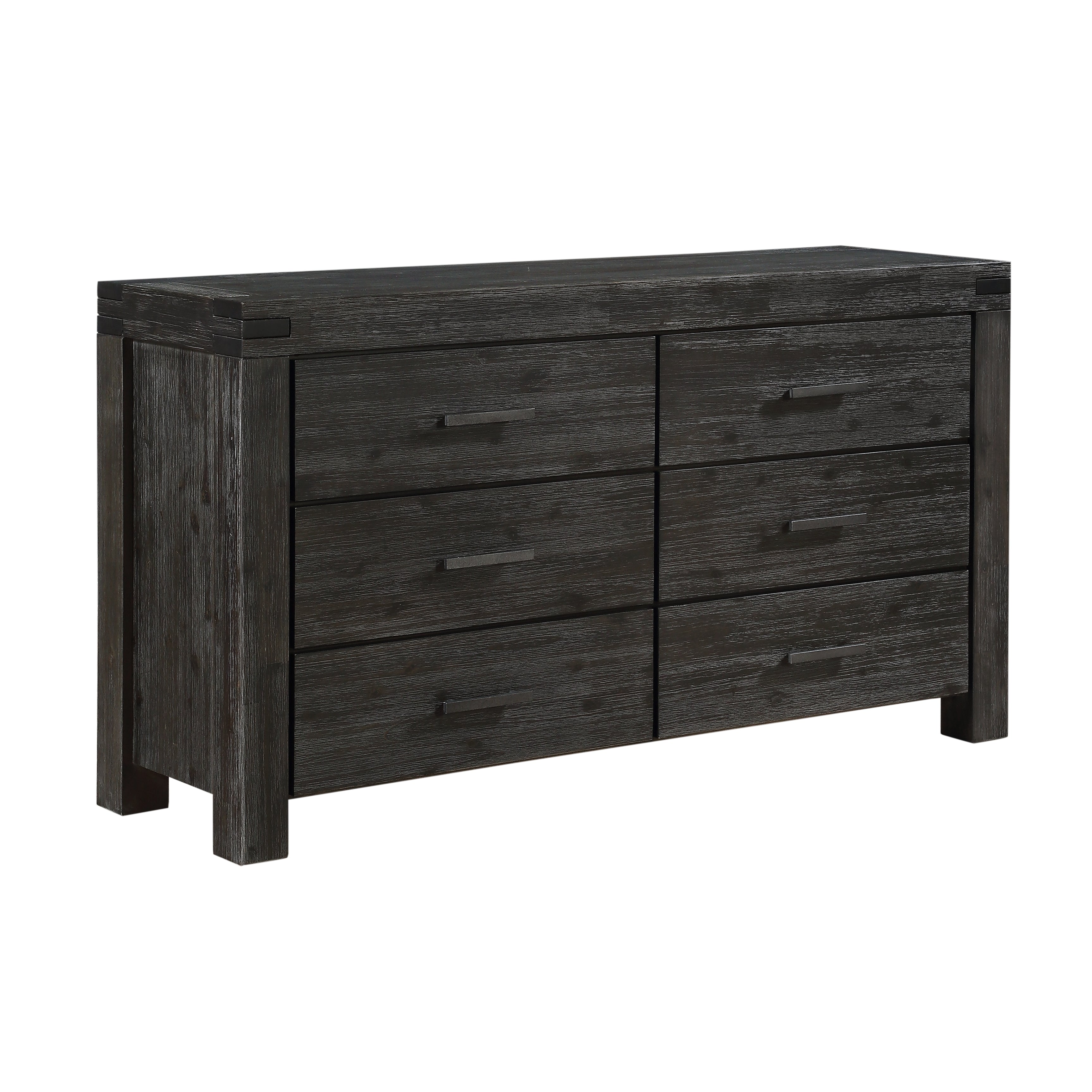 Meadow Six Drawer Solid Wood Dresser in Graphite - What A Room