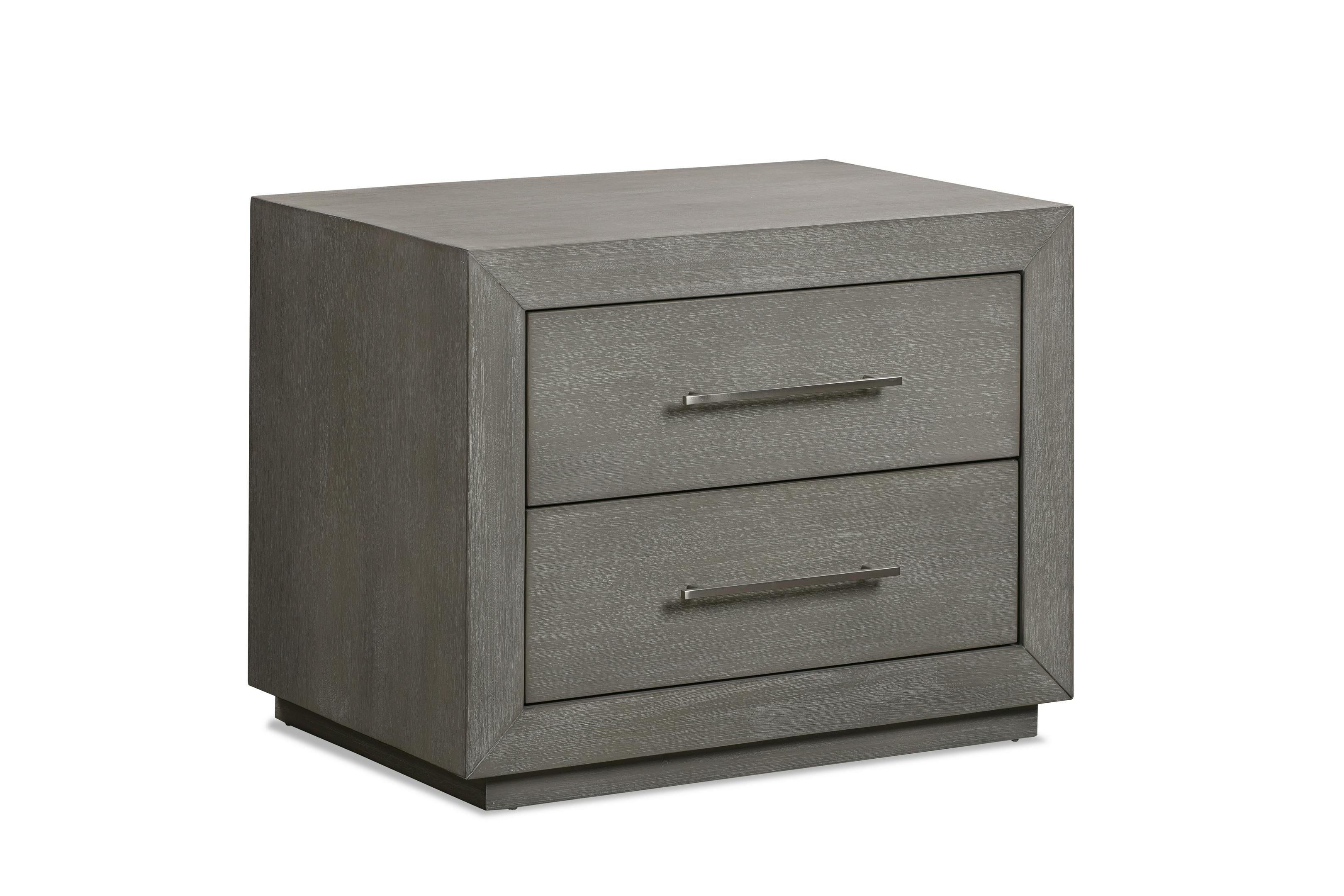 Melbourne Two Drawer Nightstand with USB in Mineral - What A Room