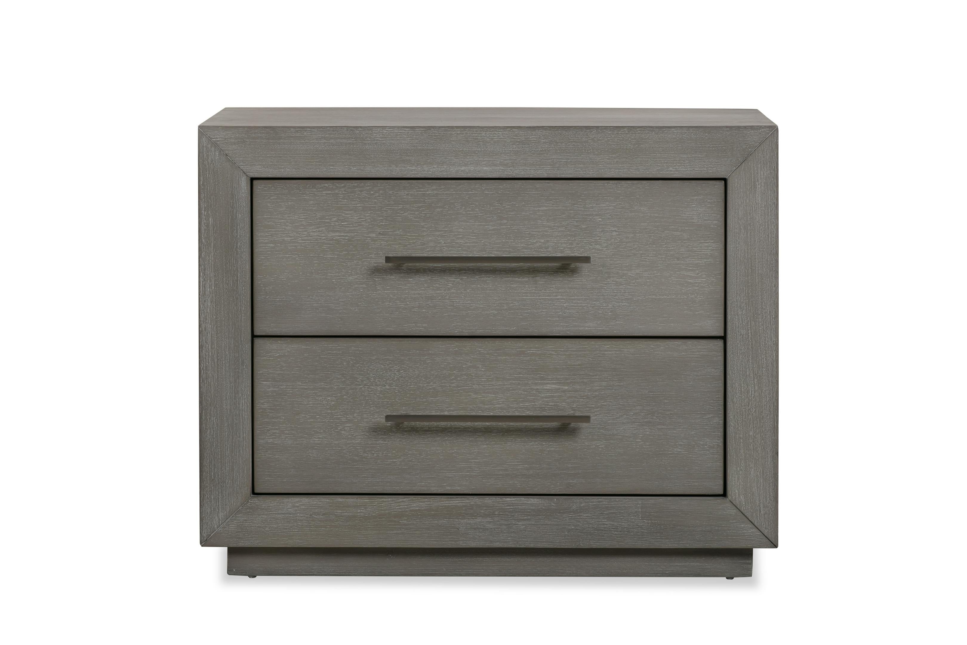 Melbourne Two Drawer Nightstand with USB in Mineral - What A Room
