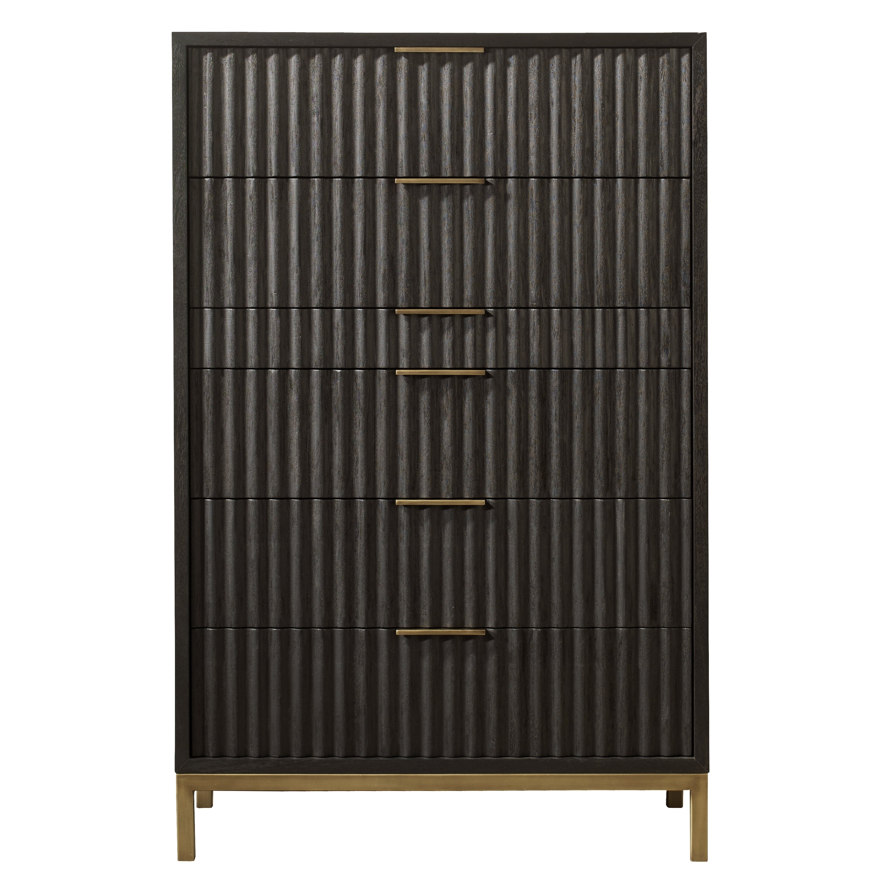 Kentfield Solid Wood Six Drawer Cheset in Black Drifted Oak - What A Room