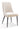 Winston Upholstered Metal Leg Dining Chair in Cream and Black (Set of 2) - What A Room