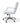 One Metal Frame Home Office Chair in Brushed Stainless Steel and White Leather - What A Room