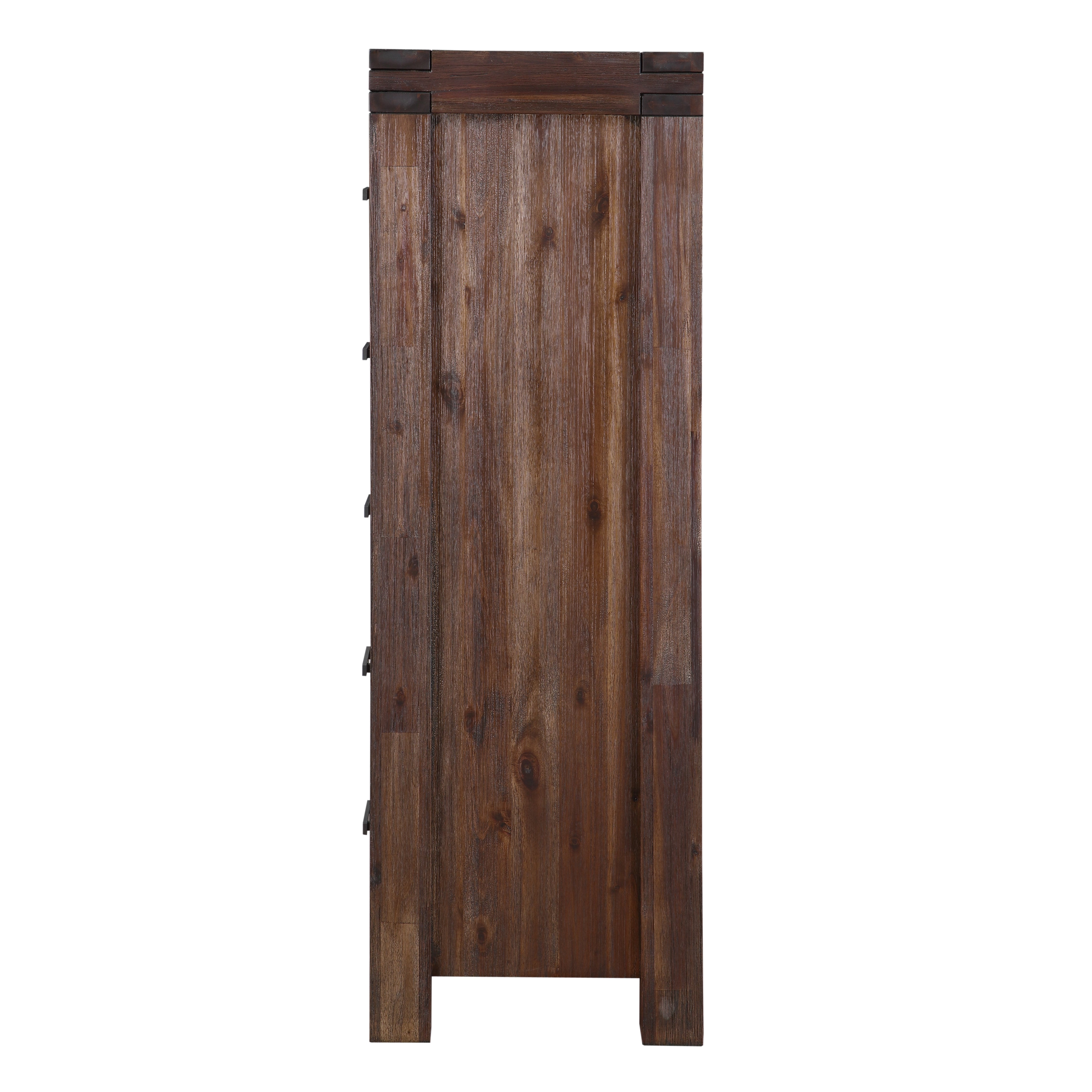 Meadow Five Drawer Solid Wood Chest in Brick Brown - What A Room