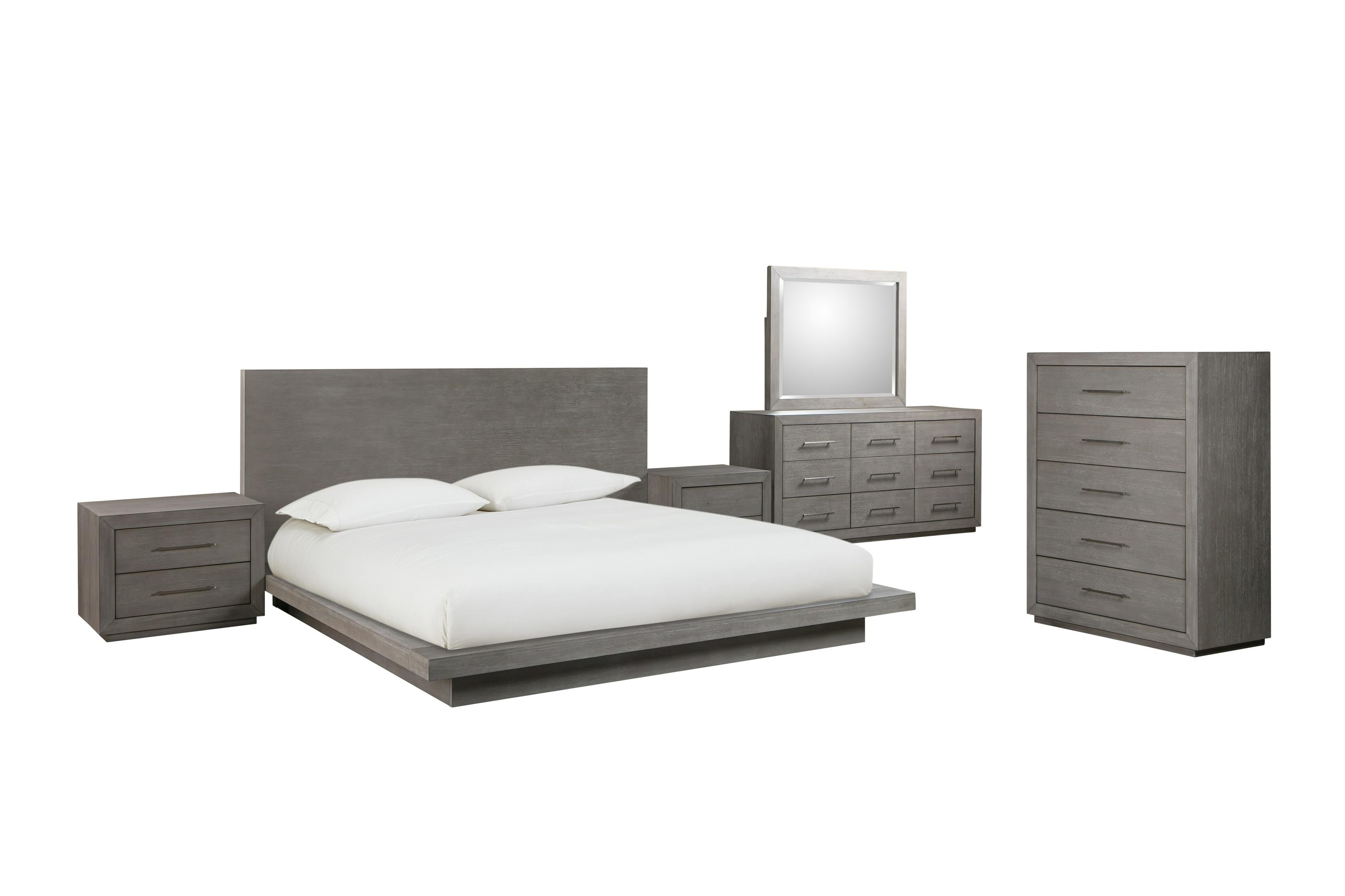 Melbourne Wood Platform Bed in Mineral - What A Room