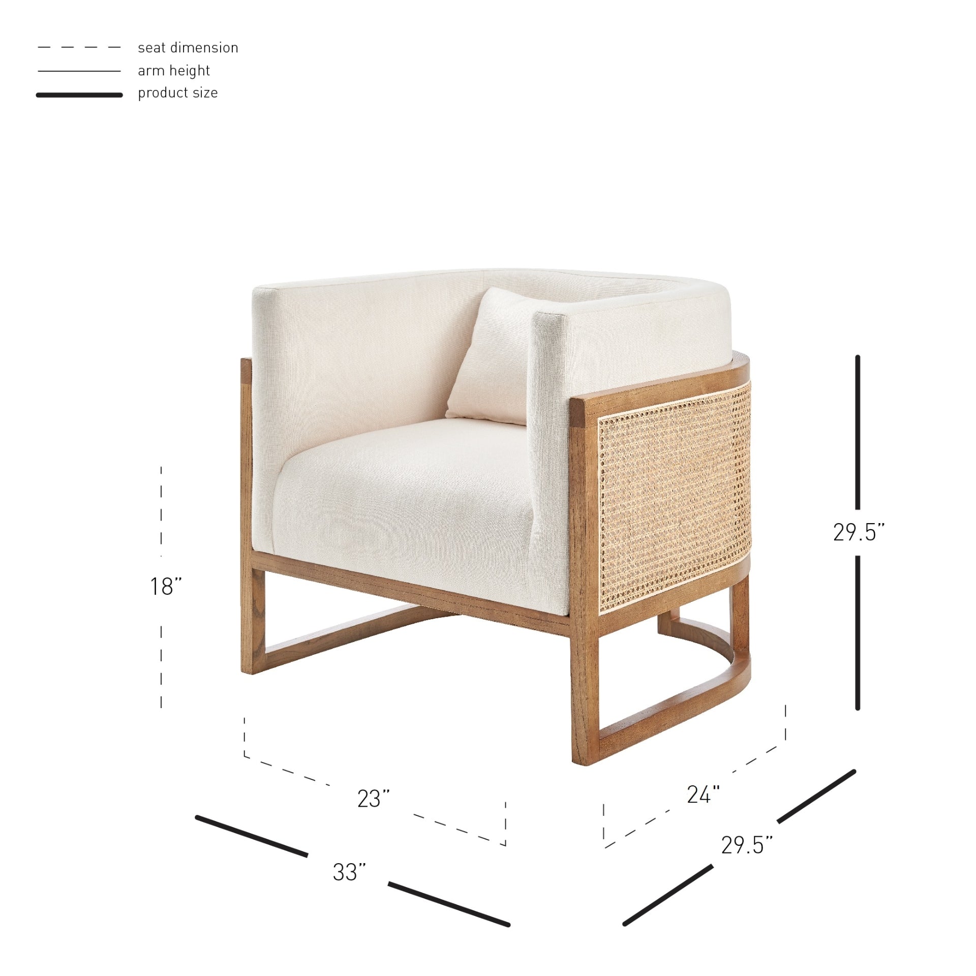 Velma Accent Arm Chair w/ Rattan - What A Room