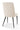 Winston Upholstered Metal Leg Dining Chair in Cream and Black (Set of 2) - What A Room