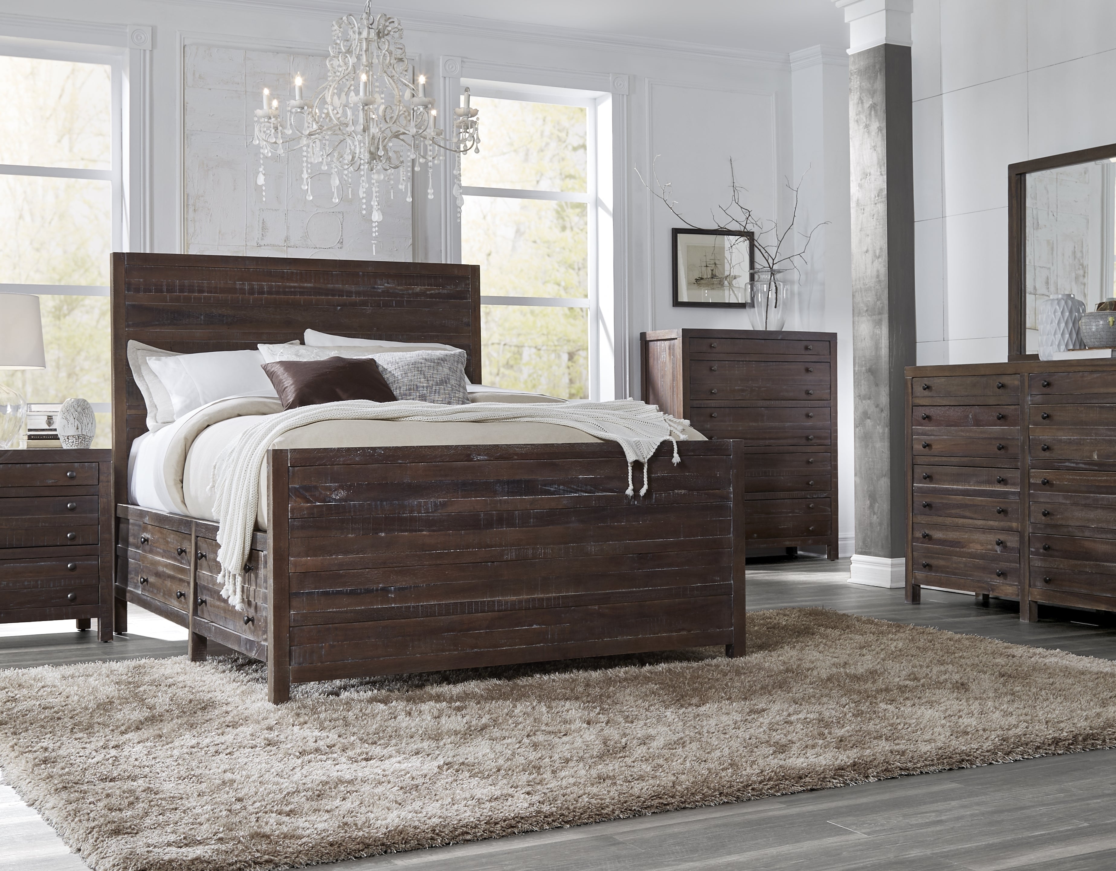 Townsend Five Drawer Solid Wood Chest in Java - What A Room