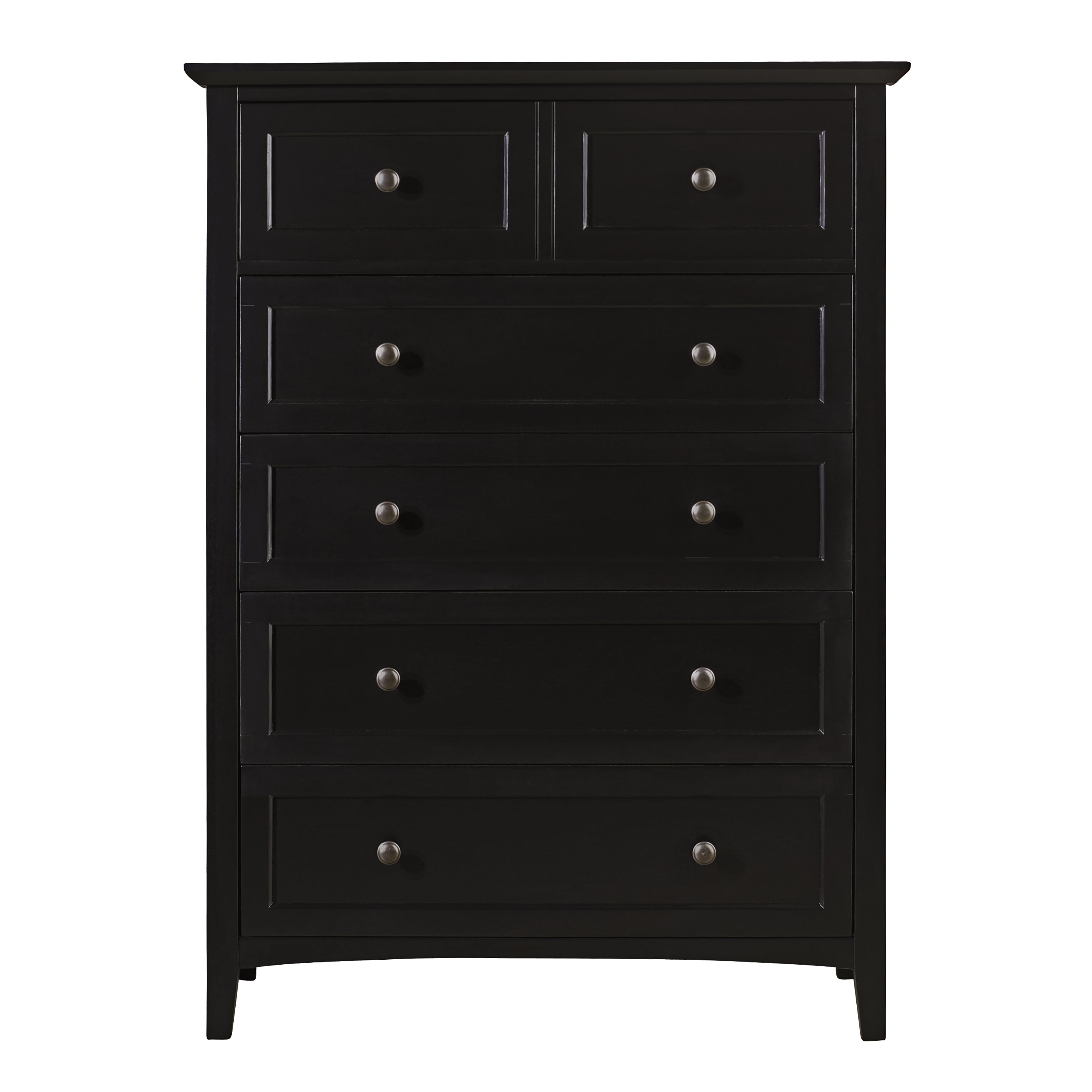Paragon Five Drawer Chest in Black - What A Room