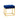 Modrest Downey Modern Blue Velvet & Gold Stool Ottoman - What A Room