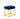 Modrest Downey Modern Blue Velvet & Gold Stool Ottoman - What A Room