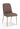 Apollo Upholstered Dining Chair in Cinnamon Synthetic Leather and Brushed Bronze Metal (Set of 2) - What A Room