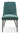 Winston Upholstered Metal Leg Dining Chair in Smoked Green and Black (Set of 2) - What A Room