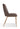 Apollo Upholstered Dining Chair in Cinnamon Synthetic Leather and Brushed Bronze Metal (Set of 2) - What A Room