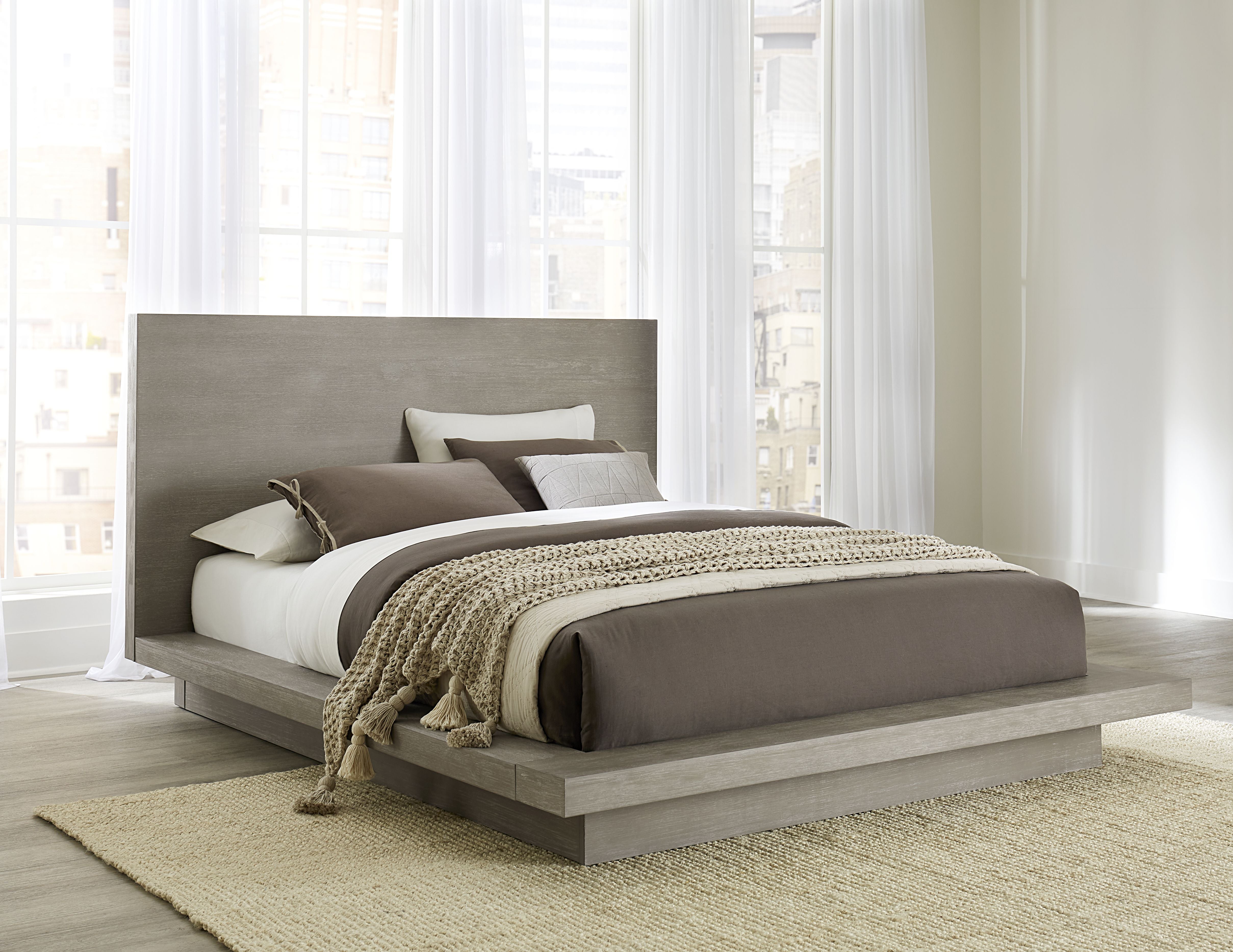 Melbourne Wood Platform Bed in Mineral - What A Room