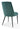 Winston Upholstered Metal Leg Dining Chair in Smoked Green and Black (Set of 2) - What A Room