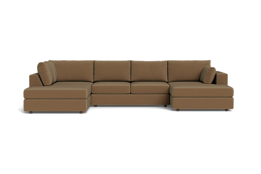 Daphne U Sectional with Bumper & Chaise