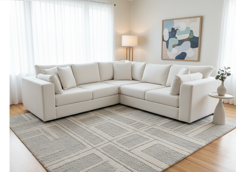 Clearance - Daphne L Corner Sectional- 104'' x 104'' x44'' Deep Seating