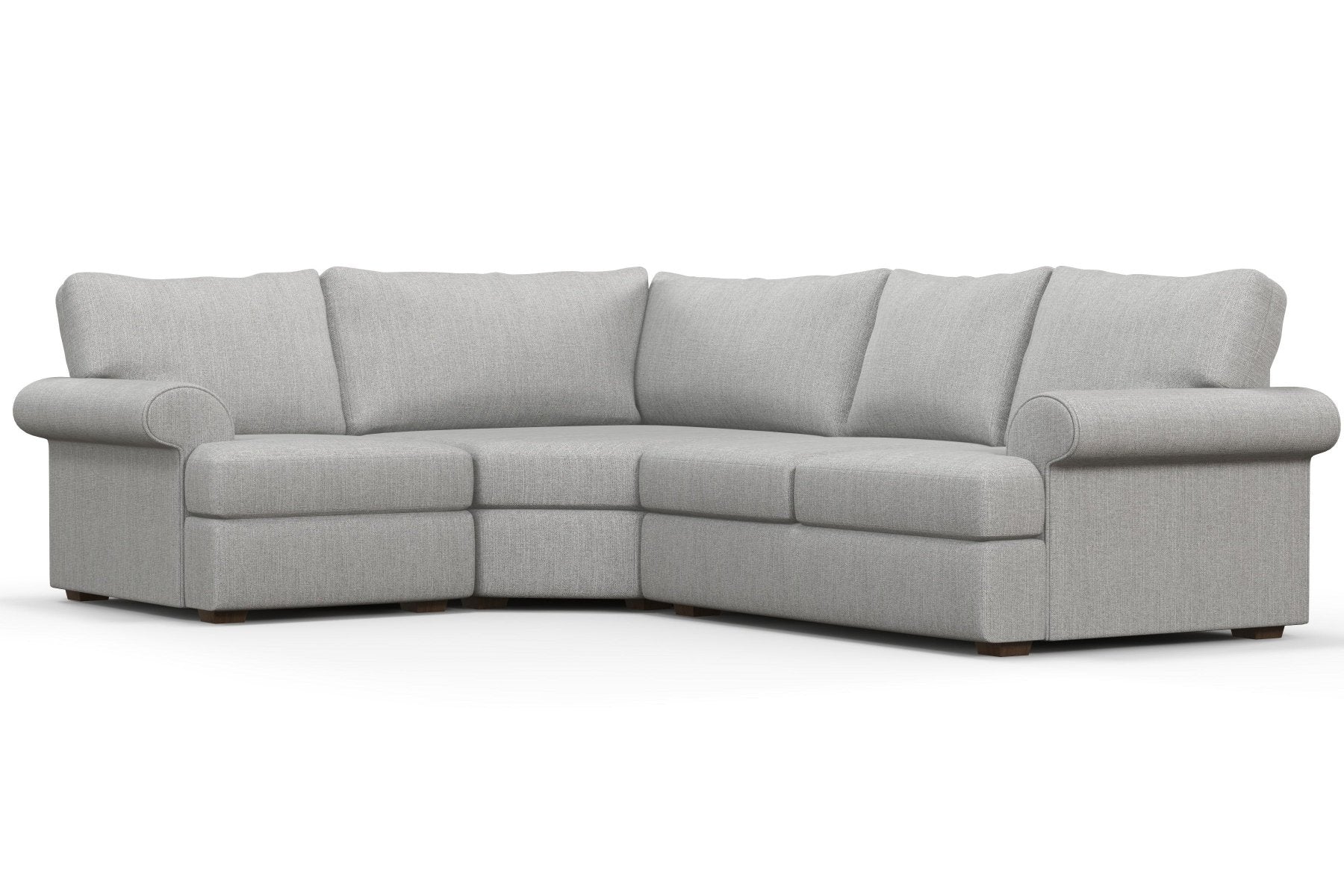 Anna High Back Large L Shape Sectional Sofa - Wedge on Right