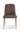 Apollo Upholstered Dining Chair in Cinnamon Synthetic Leather and Brushed Bronze Metal (Set of 2) - What A Room