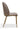 Doheny Leather Upholstered Metal Leg Dining Chair in Boots and Brass (Set of 2) - What A Room